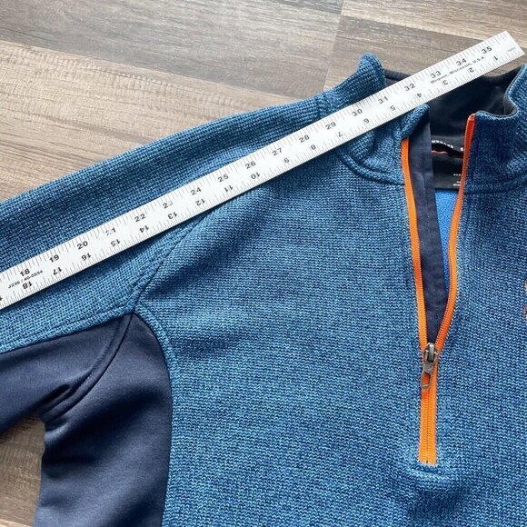 Spyder Sweatshirt MensL Blue Outbound Long Sleeve Half Zip Fleece Pullover - Picture 9 of 9